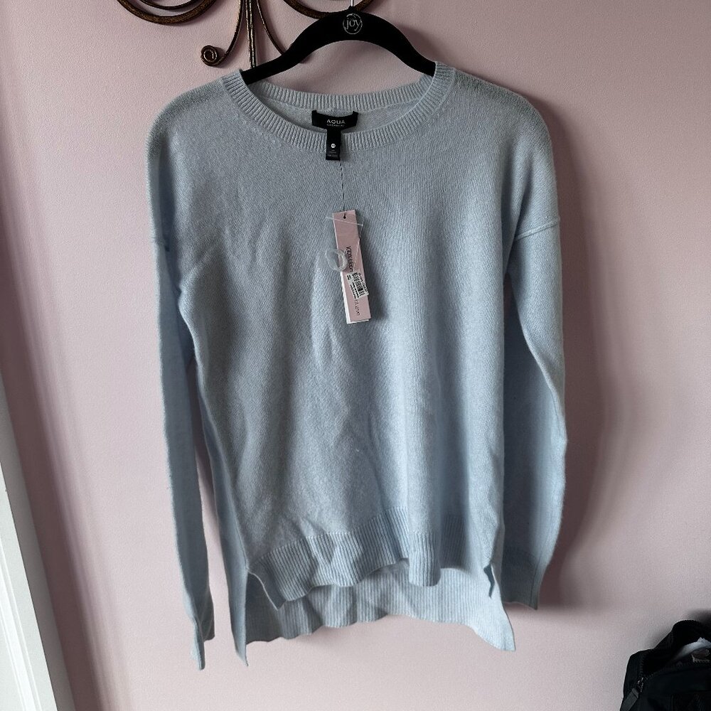 Aqua Cashmere Sweater Size XS - Light Blue